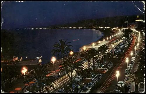 CPA Nizza Nice Panorama-Ansicht am Abend 1968
