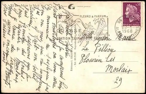 CPA Nizza Nice Panorama-Ansicht am Abend 1968