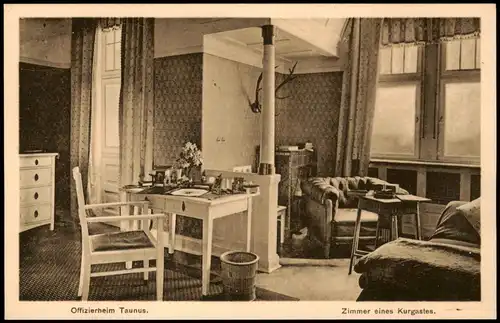 Falkenstein-Königstein (Taunus) Offizierheim Taunus. Zimmer  Kurgastes. 1915