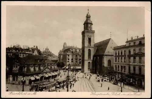 Ansichtskarte Frankfurt am Main Hauptwache - Geschäfte 1928