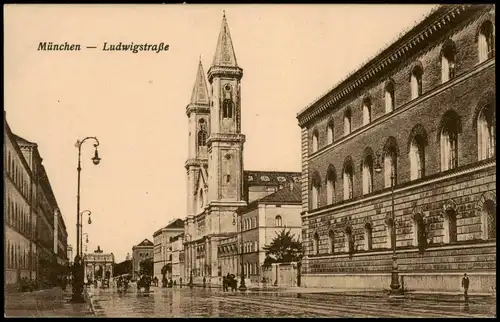 Ansichtskarte München Ludwigstraße 1922