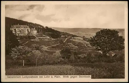 Lohr am Main Sanatorium Luitpoldheim  Main. Blick gegen Steinbach. 1926