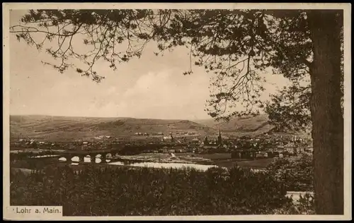 Ansichtskarte Lohr am Main Stadtblick 1926