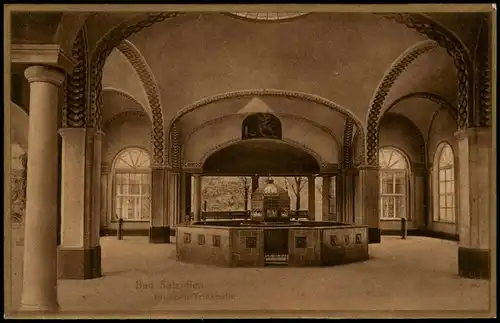 Ansichtskarte Bad Salzuflen Brunnen-Trinkhalle, Bromogold 1922 Goldrand