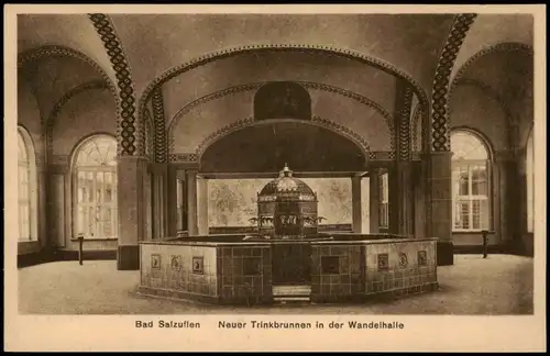 Ansichtskarte Bad Salzuflen Neuer Trinkbrunnen in der Wandelhalle 1927