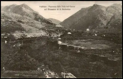 Subiaco (Latium) della Valle dell'Aniene col Monastero di S. Scolastica 1922