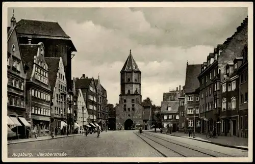 Ansichtskarte Augsburg Jakoberstraße 1937