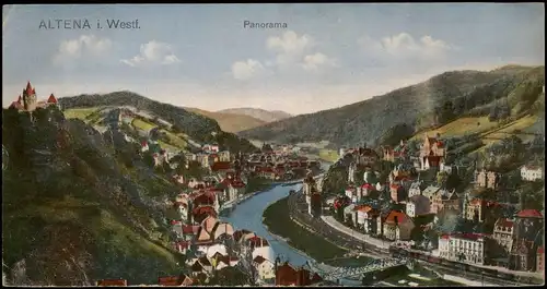 Ansichtskarte Altena Panorama-Ansicht 1910