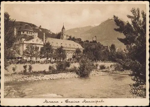 Cartoline Meran Merano Partie am Casino Municipale 1938