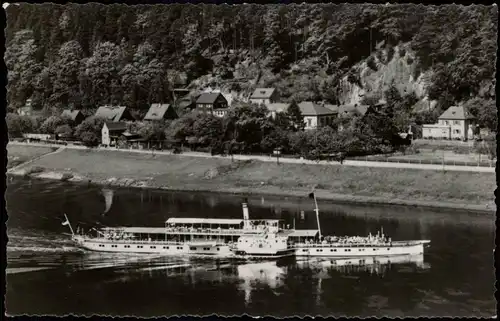 Ansichtskarte Schmilka Ortsteil Kamerun - Elbdampfer 1966