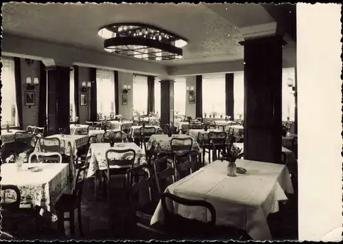 Ansichtskarte Alexisbad-Harzgerode Innenansicht Café Kaffee Krüger 1950
