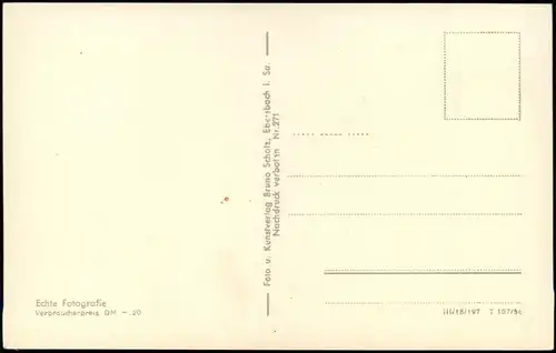 Ansichtskarte Schirgiswalde Teilansicht am Hotel Erbgericht 1956