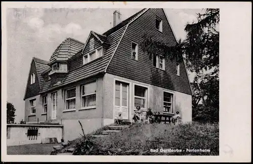 Bad Gottleuba-Bad Gottleuba-Berggießhübel Partie am Ferienheim DDR AK 1958