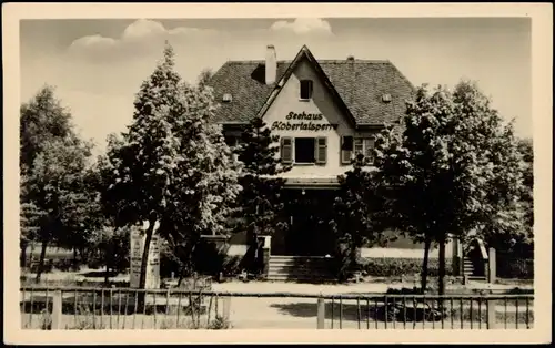 Langenhessen-Werdau HO Gaststätte Seehause Koberbachtalsperre DDR AK 1957