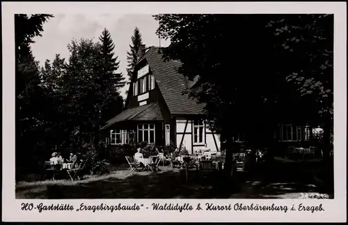 Oberbärenburg-Altenberg (Erzgebirge) Gaststätte Erzgebirgsbaude Waldidylle 1954