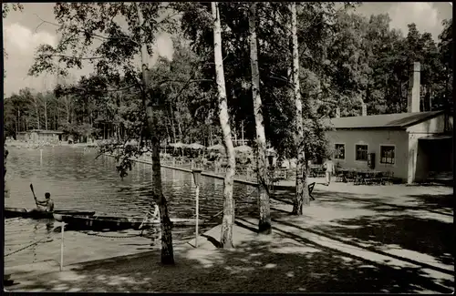 Ansichtskarte Schmannewitz-Dahlen Waldbad Freibad DDR AK 1964