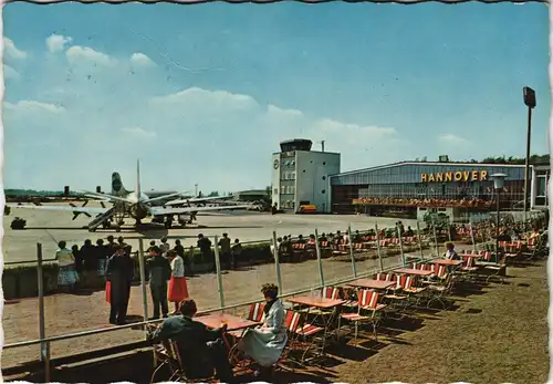 Ansichtskarte Hannover Flughafen - Flugzeug Restaurant 1969