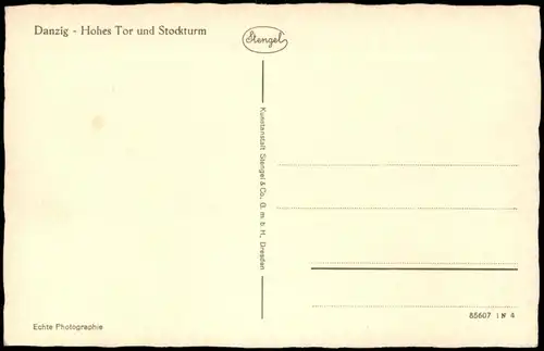 Postcard Danzig Gdańsk/Gduńsk Hohes Tor und Stockturm 1930
