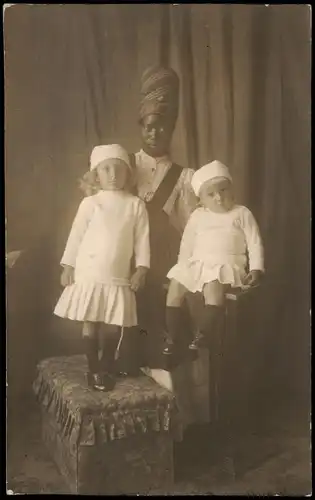 Ansichtskarte  Kinder Kindermädchen Kolonie Kolonien 1923
