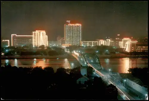 Guangzhou / Kanton 廣州市 / 广州市  Nacht Pejzaĝo de Kantono/Guangdschou  China 1990