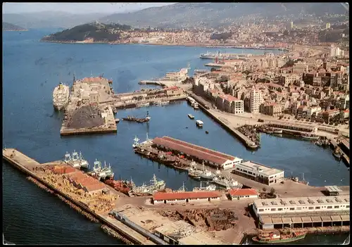 Postales Vigo Vista parcial aérea, Stadt Panorama & Hafen 1970