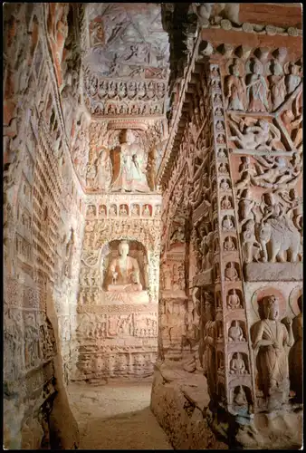 China (Allgemein) Inner View, Cave No. VI Yünkang Northern Wei 1980