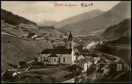 Ansichtskarte Matrei am Brenner Stadtpartie 1908