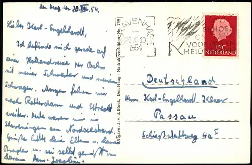 Postkaart Den Haag Den Haag Ridderzaal 1954