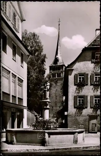 Ansichtskarte Sindelfingen Markt, Marktbrunnen - Fotokarte 1959