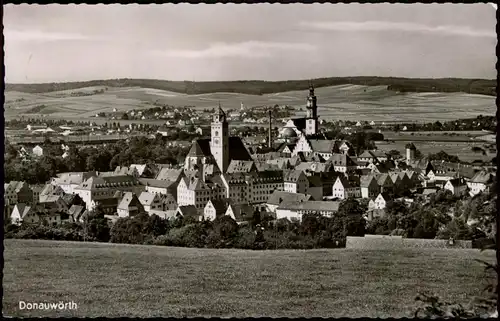 Ansichtskarte Donauwörth Totale - Fotokarte 1963