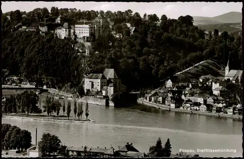 Ansichtskarte Passau Stadtpartie - Flüsse 1962