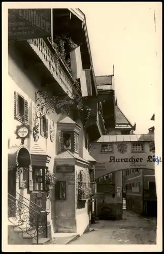 Ansichtskarte Kufstein Gasse, bemalte Häuser 1955