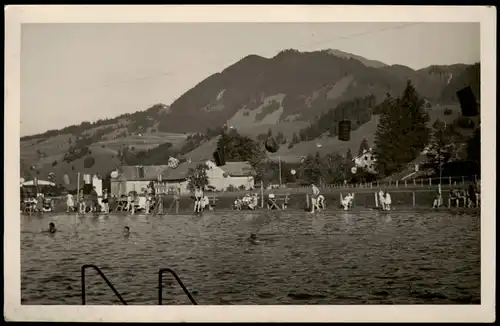 Ansichtskarte Wertach (Allgäu) Partie am Schwimmbad 1938