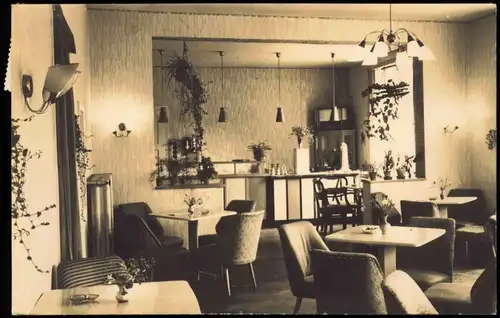 Neuglobsow-Stechlin FDGB-Ferienheim Haus Waldfrieden Milchbar DDR AK 1963/1962