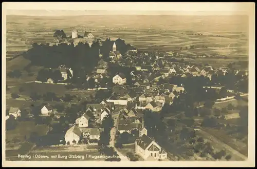 Ansichtskarte Hering (Odenwald)-Otzberg Luftbild 1930
