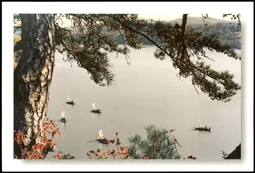 China (Allgemein) 吉林松花湖 Jilin Songhua Lake China Ganzsachen-Postkarte 2000
