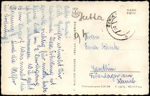 Ansichtskarte Rerik Kurhaus DDR AK 1959