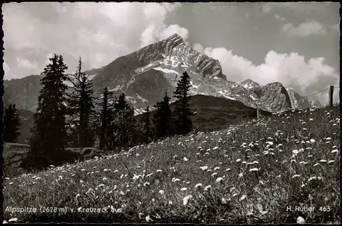 .Bayern Alpspitze (2628 m) v. Kreuzeck aus, Bayern Hochland 1955