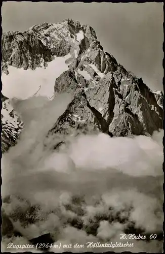 Ansichtskarte Grainau Zugspitze (2964 m) mit dem Höllentalgletscher 1956
