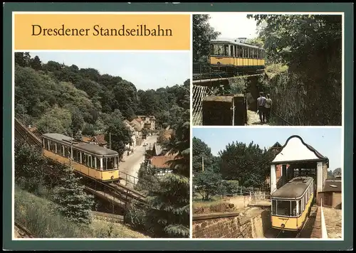 Ansichtskarte Dresden Standseilbahn 1989