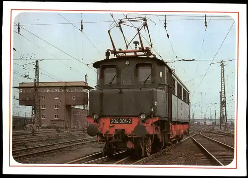 Museumslokomotive 204 001 (ex E04 001) Motiv-AK Verkehr Eisenbahn Zug 1986