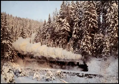 Schmalspurbahn Wolkenstein-Jöhstadt Schwarzwassertal bei Schlössel 1980