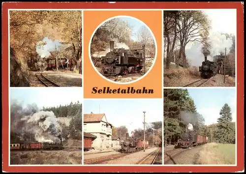 Quedlinburg Selketalbahn Ansichtskarte 1986