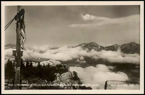 Ansichtskarte Bad Reichenhall Blick v. Predigtstuhl auf Zwiesel 1930