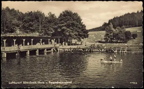 Ansichtskarte Altenbrak Bergschwimmbad 1958