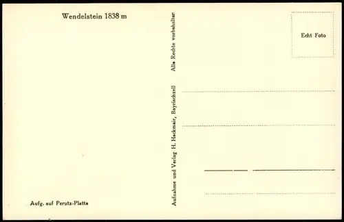 Ansichtskarte Bayrischzell Wendelstein (1838 m) Echtfoto-AK 1940