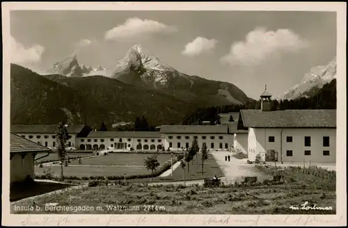 Ansichtskarte Berchtesgaden Insula b. Berchtesgaden m. Watzmann 1955