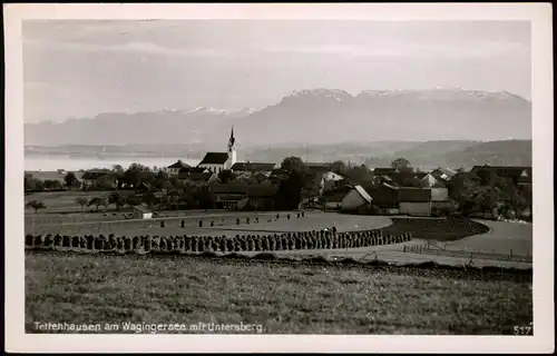 Ansichtskarte Tettenhausen-Waging am See Panorama Fernansicht 1955
