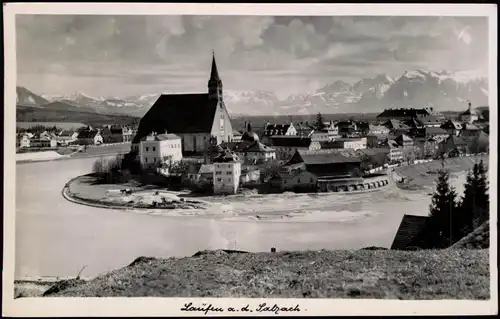 Ansichtskarte Laufen an der Salzach Panorama-Ansicht 1955