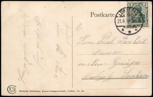 .Brandenburg Wendische-Trachten Typen Spreewald "Sängerfahrt" 1910